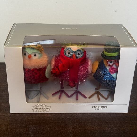 NEW Target Wondershop Featherly Friends Christmas Tinsel Tidings 6 Birds 2 Sizes - Picture 2 of 16